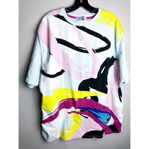 Original Fables All Around the Atmosphere Abstract Crewneck T Shirt Mens 3XL